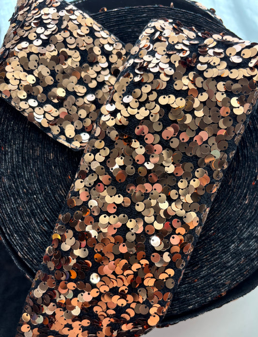 3 INCH BROWN SEQUIN 36  inches ***