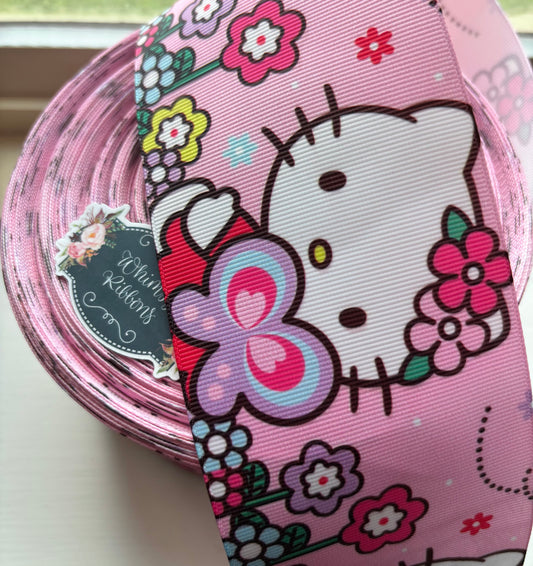 2 INCH HELLO KITTY BUTTERFLY - 1 yard