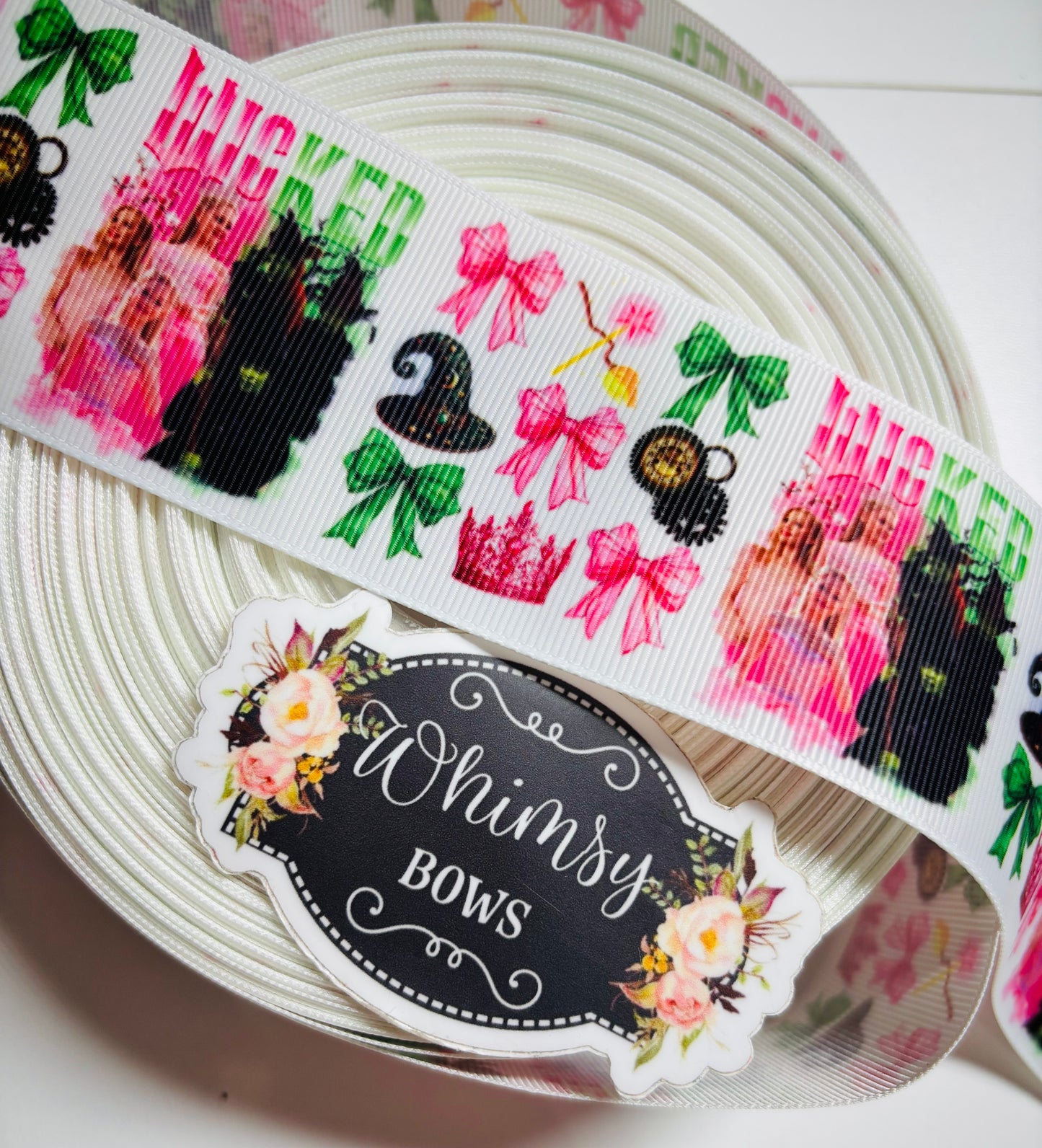 2 INCH  WICKED ELPHABA GLINDA MOVIE  RIBBON