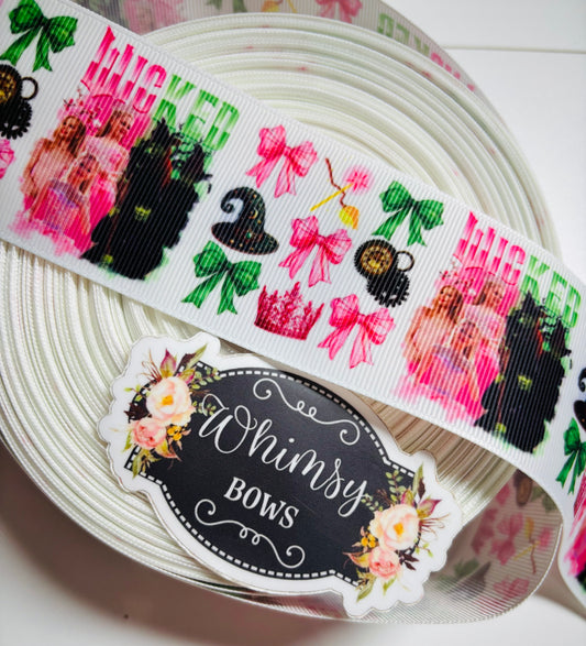 2 INCH  WICKED ELPHABA GLINDA MOVIE  RIBBON