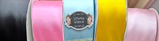 3 INCH DAFFODIL (yellow ) DOUBLE SIDED SATIN  - 2 yard roll
