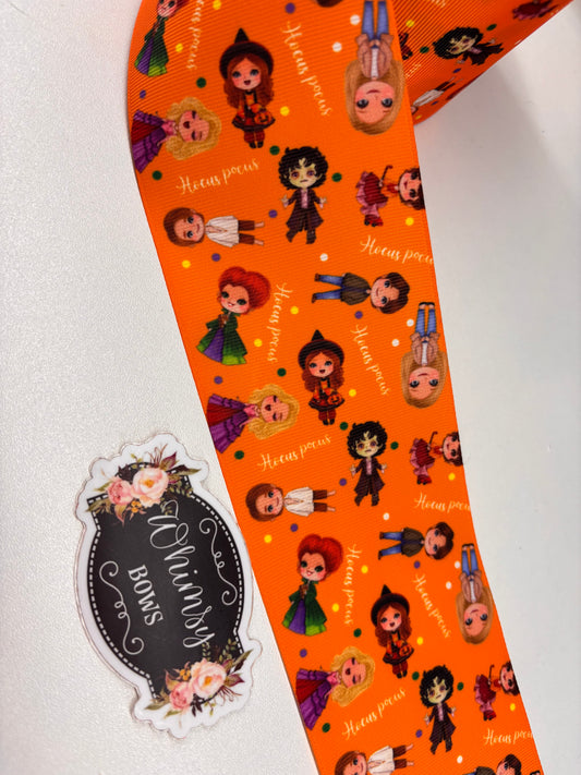 HOCUS POCUS 3 INCH ORANGE RIBBON