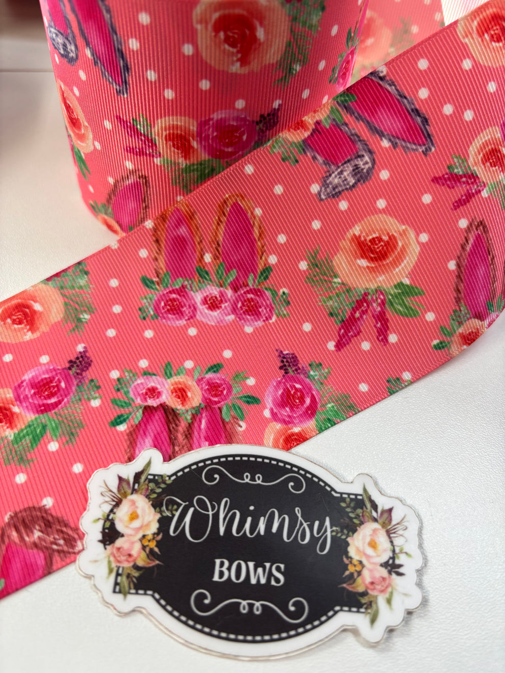 Bunny ears Easter 3 inch GROSGRAIN RIBBON – Whimsy Ribbons and Bows