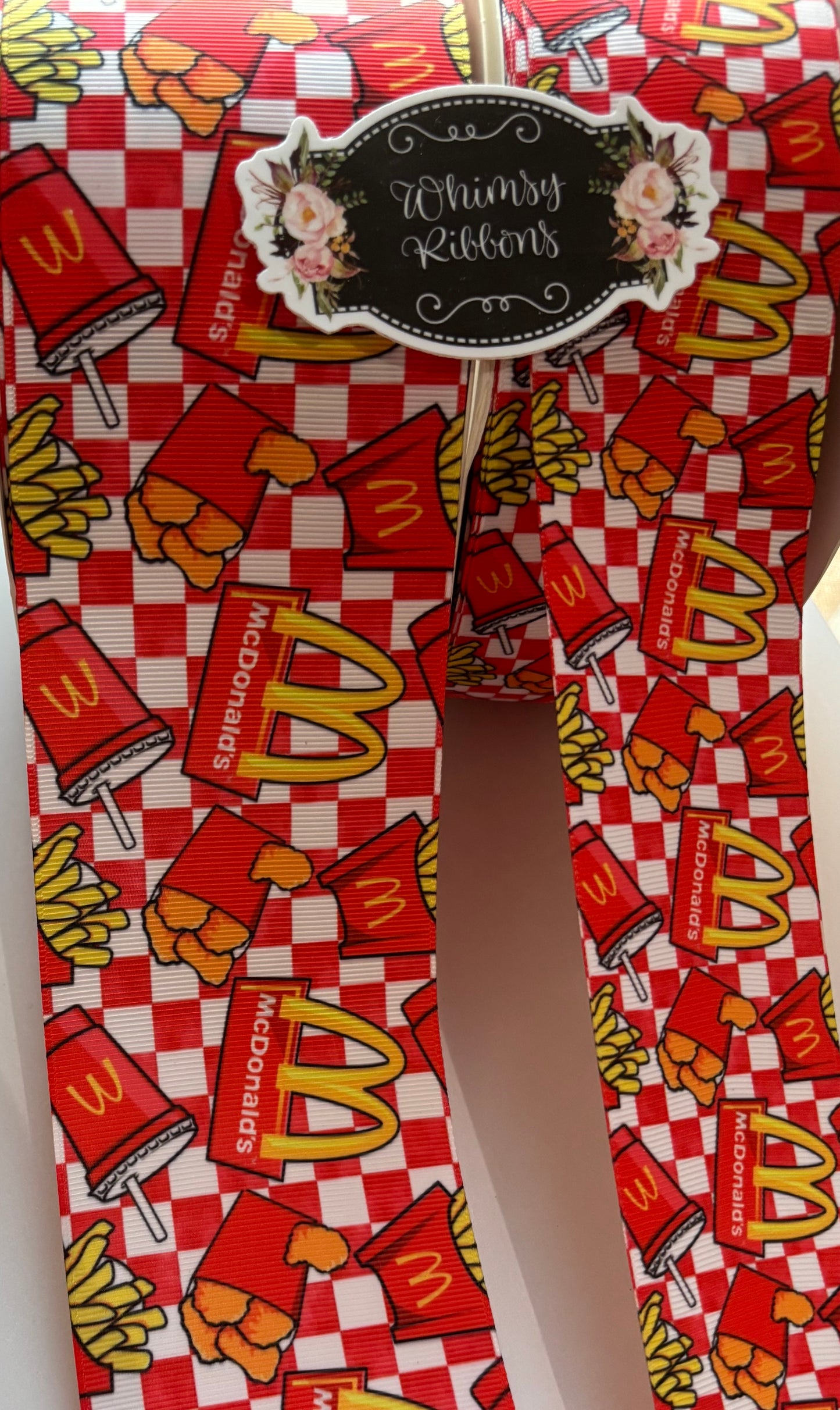2 INCH -FRENCH FRIES AND NUGGETS RIBBON   - 1 yard