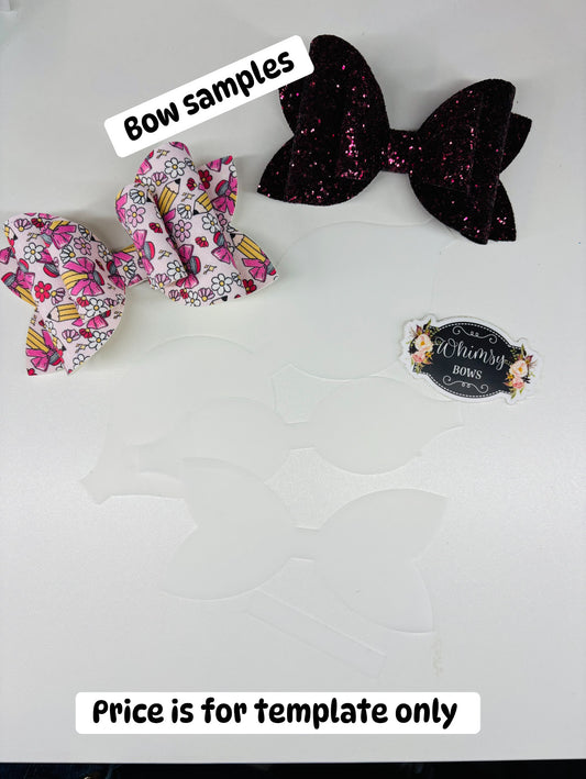 Plastic template for 5.5 inch bow