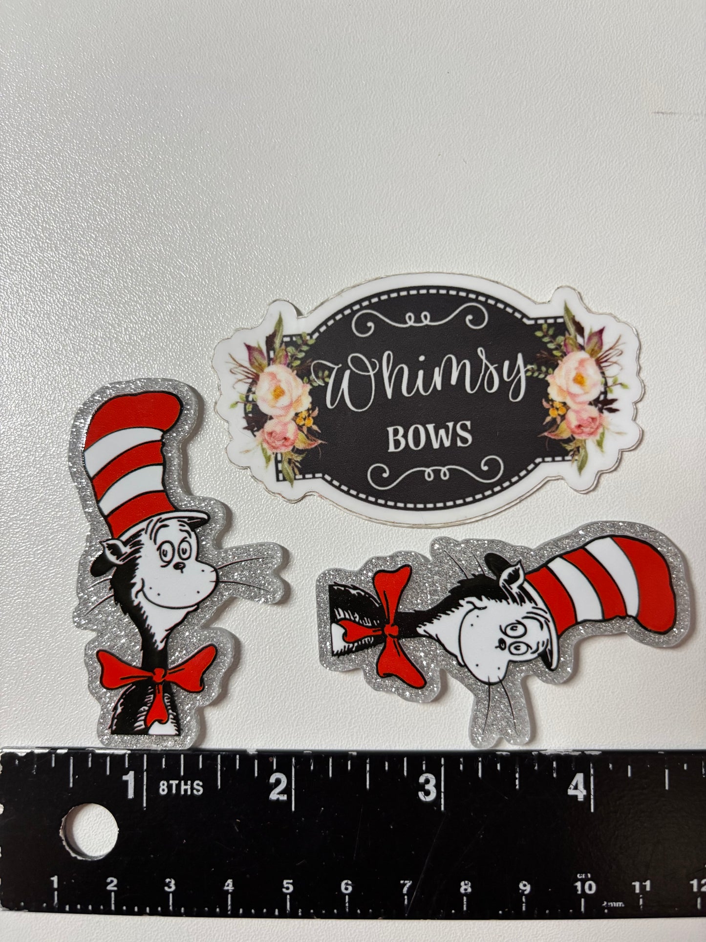 CAT AND THE HAT DR SEUSS LARGE  GLITTER RESIN