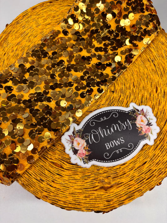 3 INCH SEQUIN YELLOW GOLD  36 inches