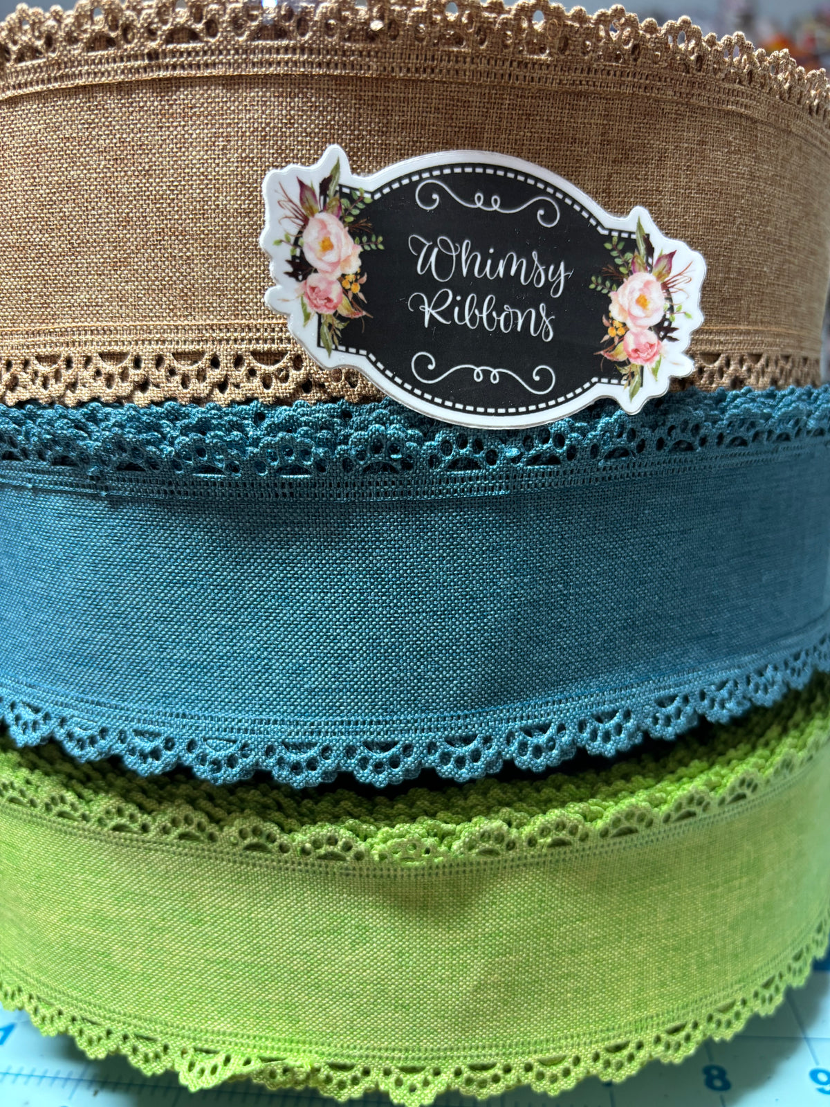 2.5 LACE SCALLOPED CANVAS - choose color and yards