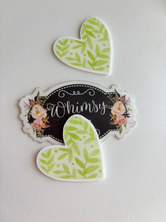 GREEN HEART FLOWER RESIN  SMALL