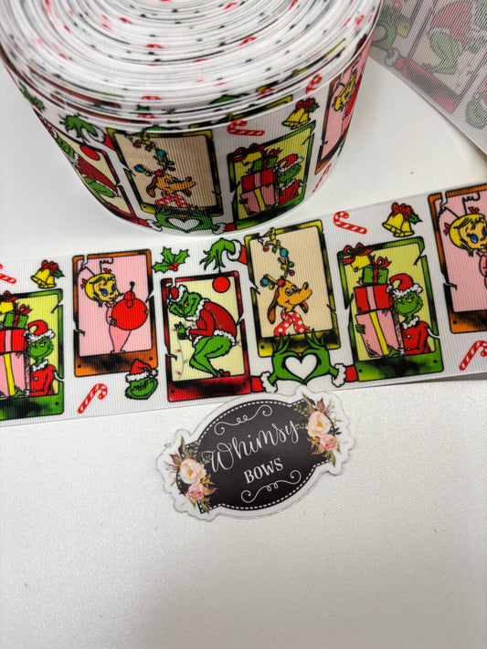 GRINCH 3 inch GROSGRAIN RIBBON