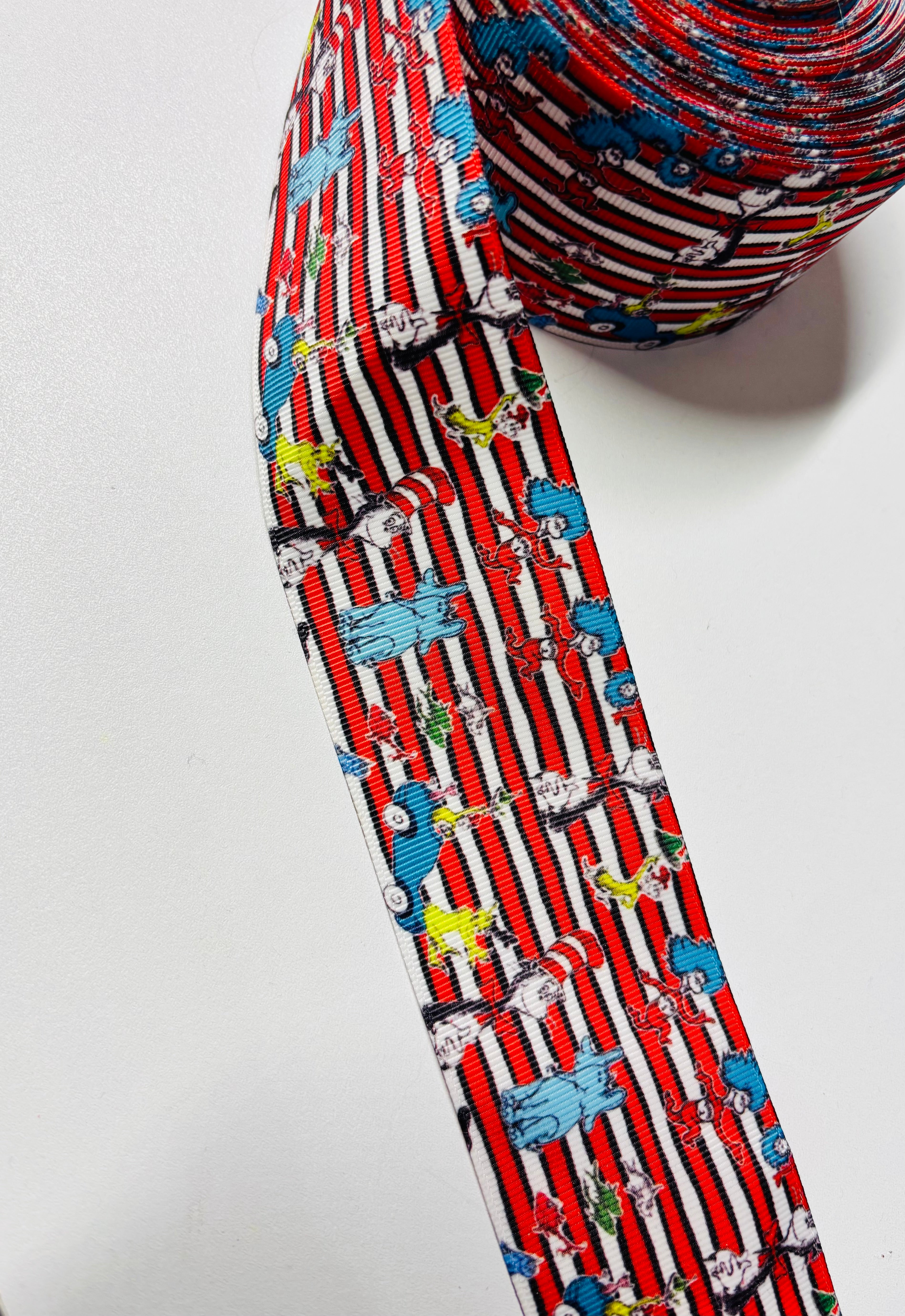 2 inch Cat in the Hat / DR Seuss – Whimsy Ribbons and Bows