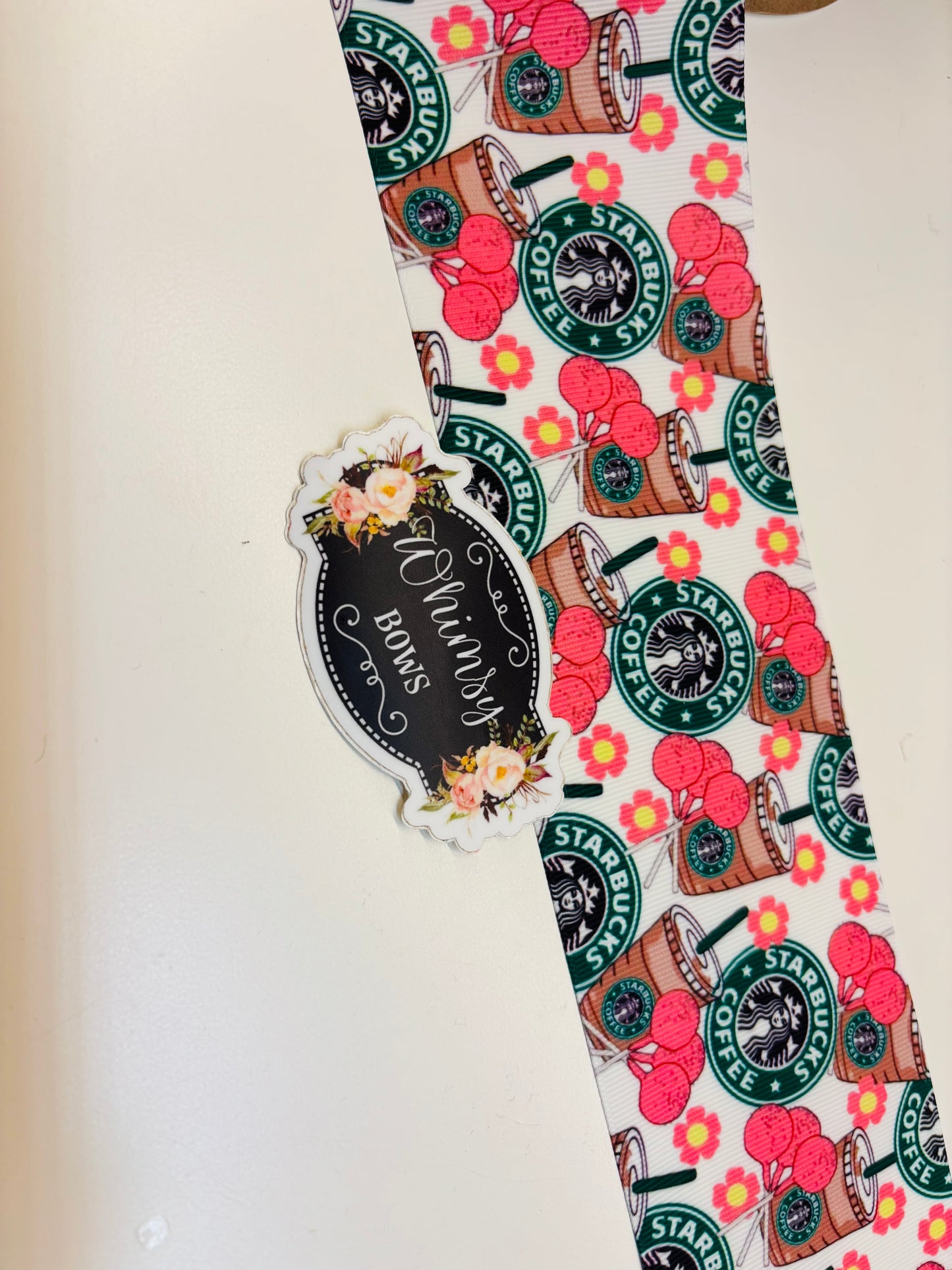 STARBUCKS 3 inch GROSGRAIN RIBBON