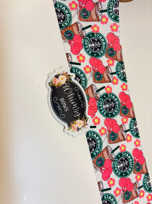 STARBUCKS 3 inch GROSGRAIN RIBBON