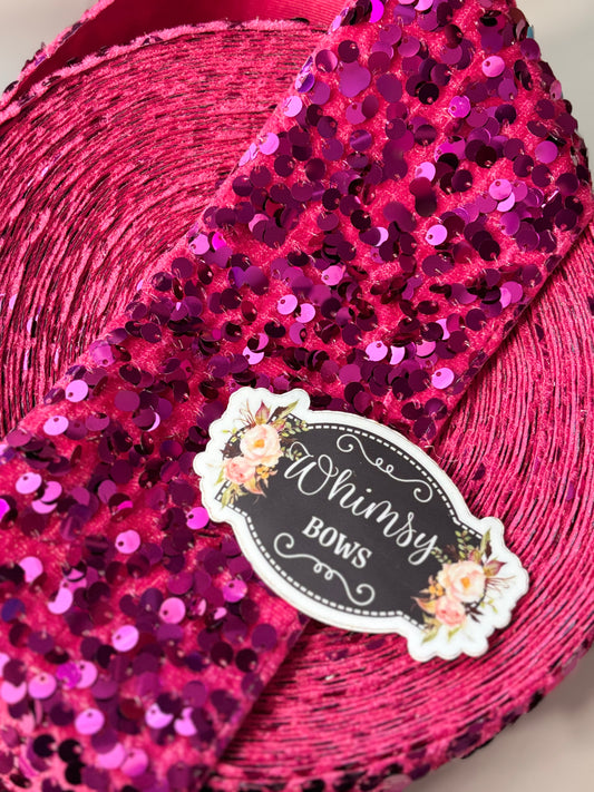 3 INCH FUCHSIA SEQUIN36 inches