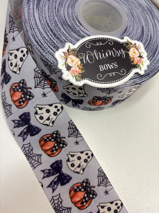 GHOST CUTE PUMPKIN 2 inch Ribbon