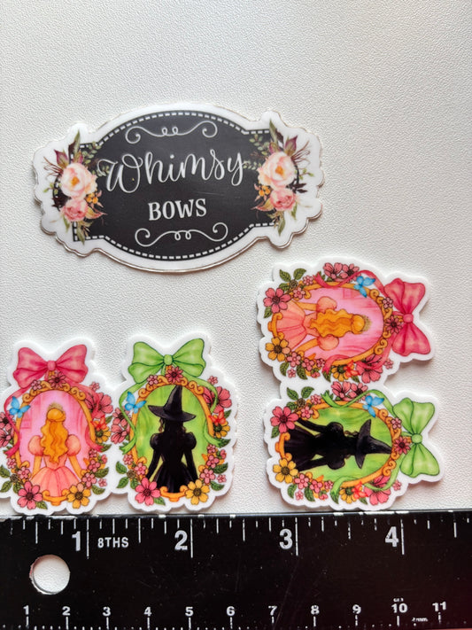 WICKED FLORAL ELPHABA GLINDA MOVIE LARGE RESIN