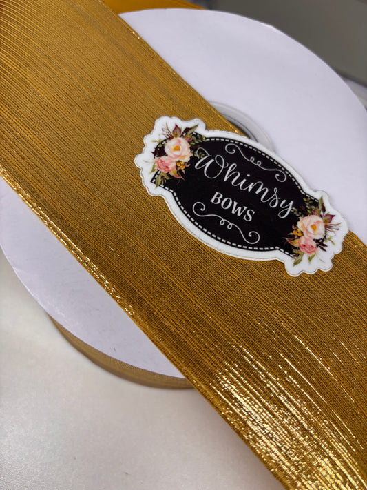 3 INCH SOFT METALLIC  RIBBON GOLD