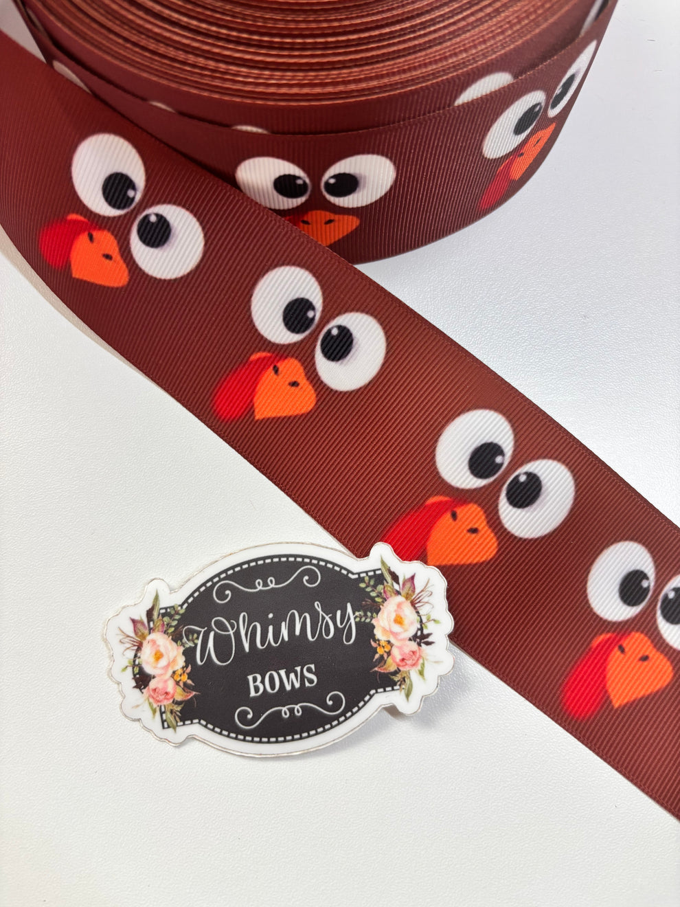 TURKEY FACE THANKSGIVING GROSGRAIN RIBBON 3 Inch – Whimsy Ribbons and Bows