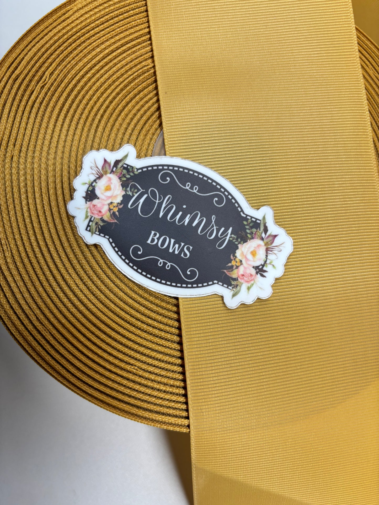 OLD GOLD solid 3 inch grosgrain ribbon - 5 yard roll