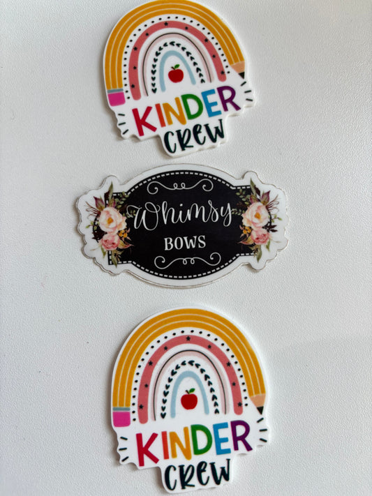 KINDERGARTEN.  KINDER CREW   - back to school LARGE RESIN