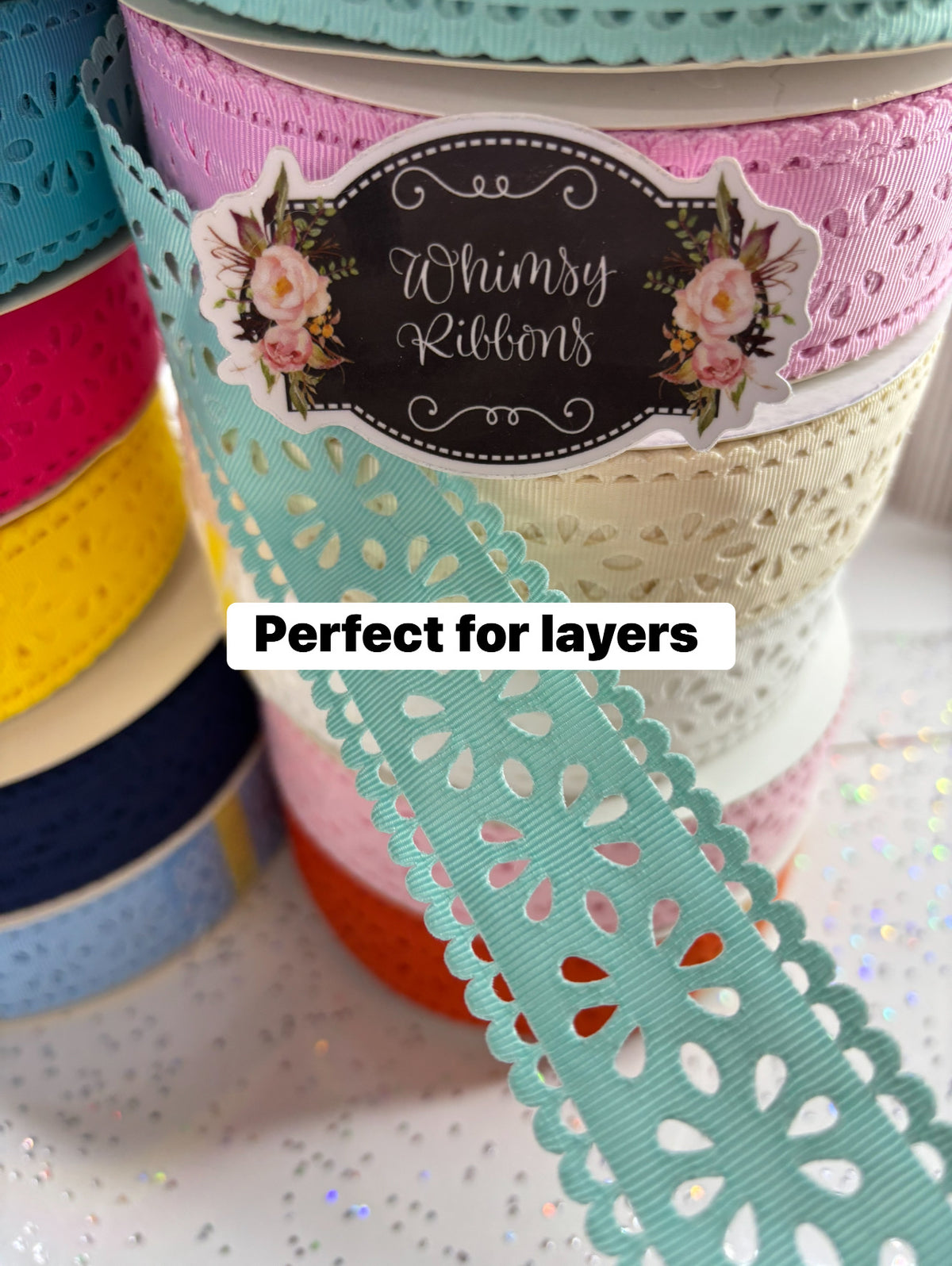 1.5 layering solid grosgrain ribbon - choose color and yards