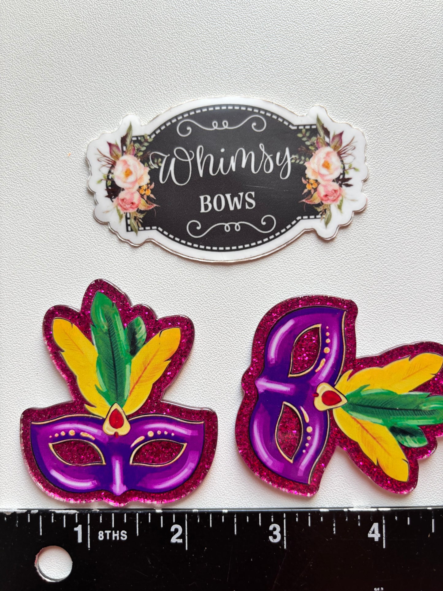 MARDI GRAS LARGE  GLITTER RESIN