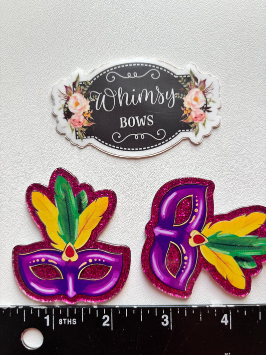 MARDI GRAS LARGE  GLITTER RESIN