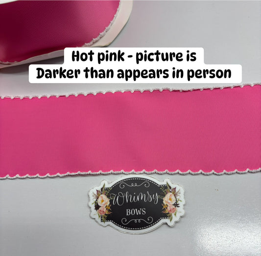 3 INCH HOT PINK MOONSTITCH RIBBON