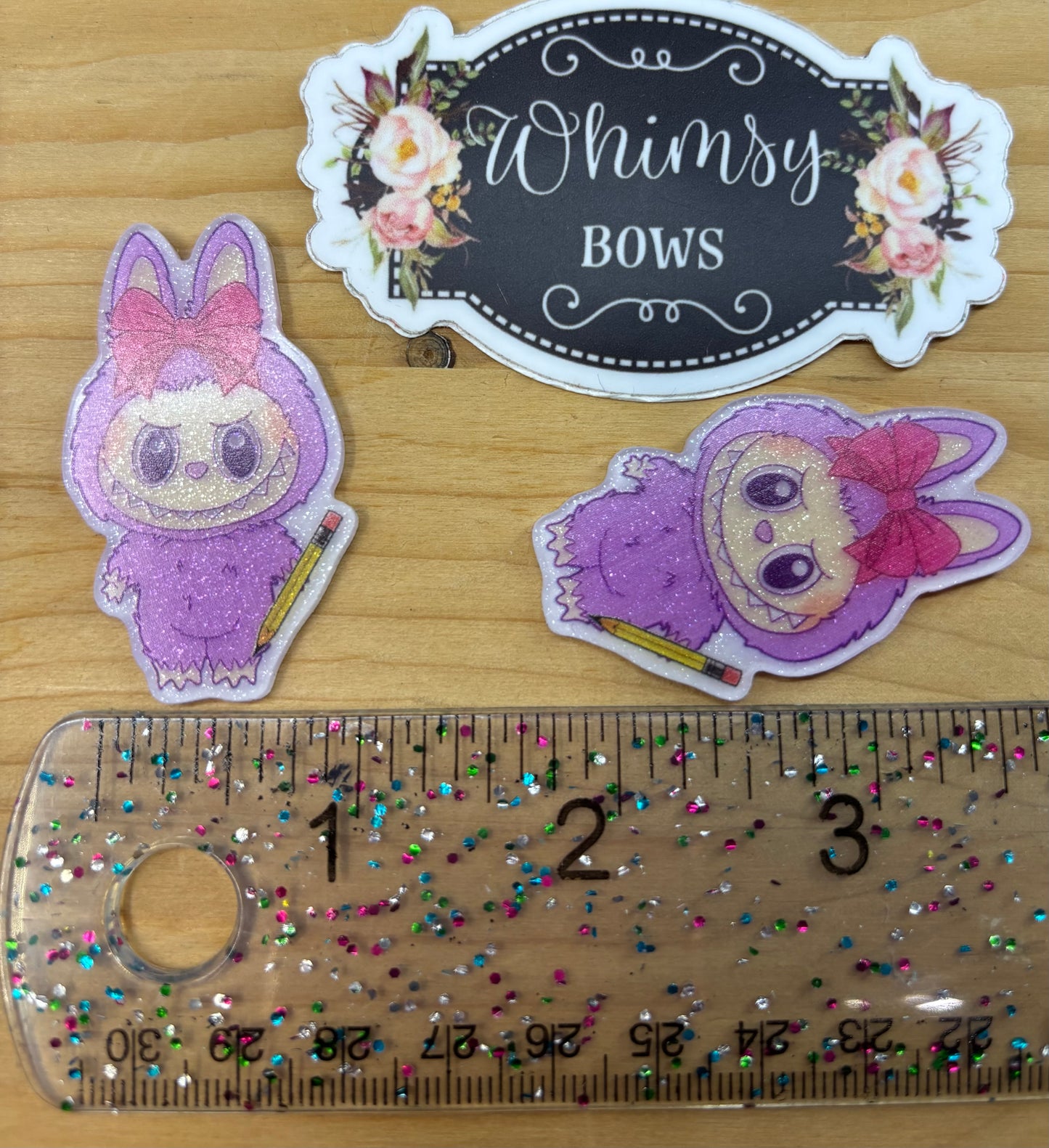 LABUBU SCHOOL GLITTER RESIN SMALL