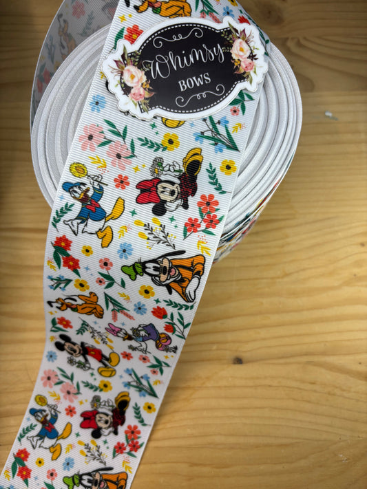 3 inch MICKEY AND FRIENDS GROSGRAIN RIBBON