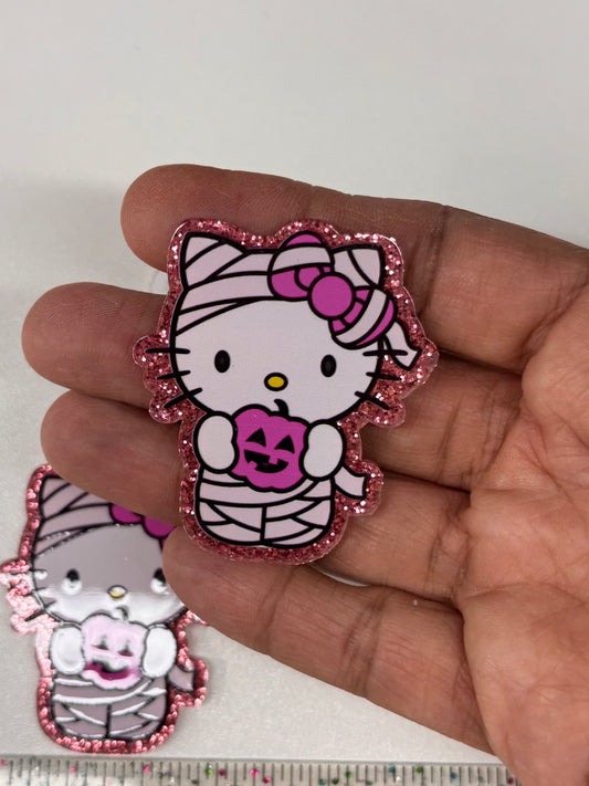 HK HALLOWEEN MUMMY SMALL GLITTER Resin