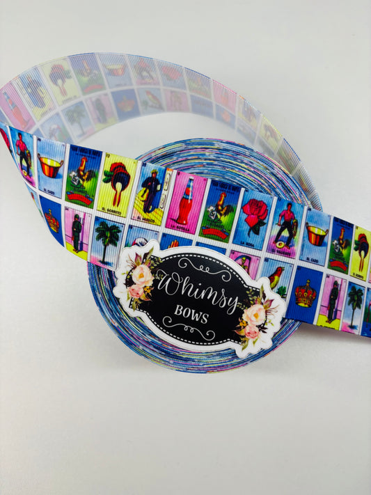2 inch Loteria Bingo ribbon