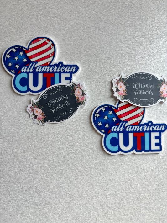 ALL AMERICAN CUTIE - Fourth of July LARGE RESIN -
