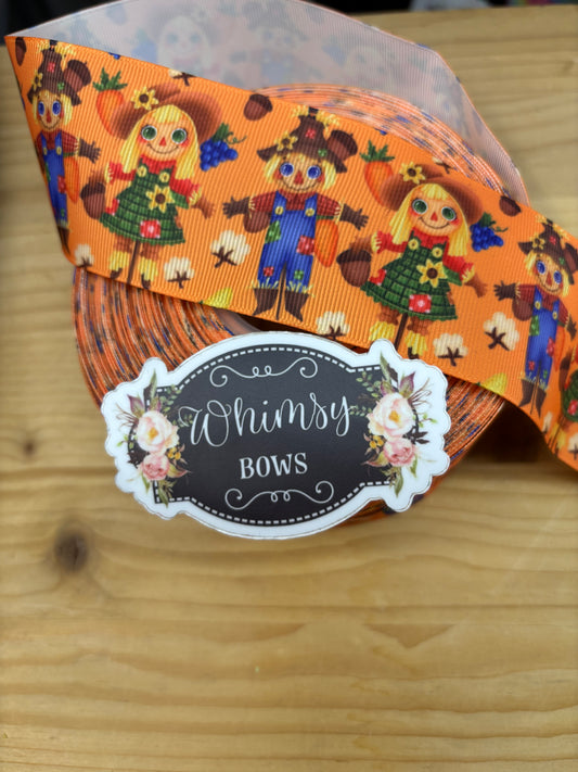 CUTE SCARECROW 3 INCH  RIBBON