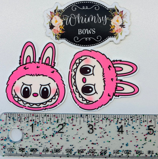 PINK LABUBU FACE RESIN LARGE RESIN