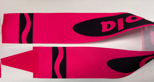 3 Inch SHOCKING PINK CRAYON STRIP 31 inches lighter than shown