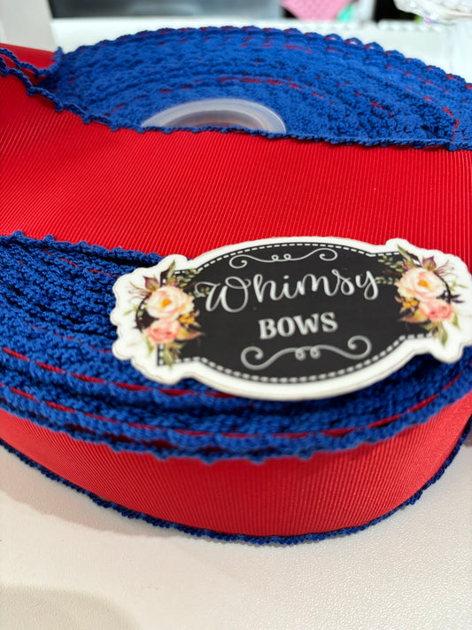 2 INCH RED WITH ROYAL STITCHING
