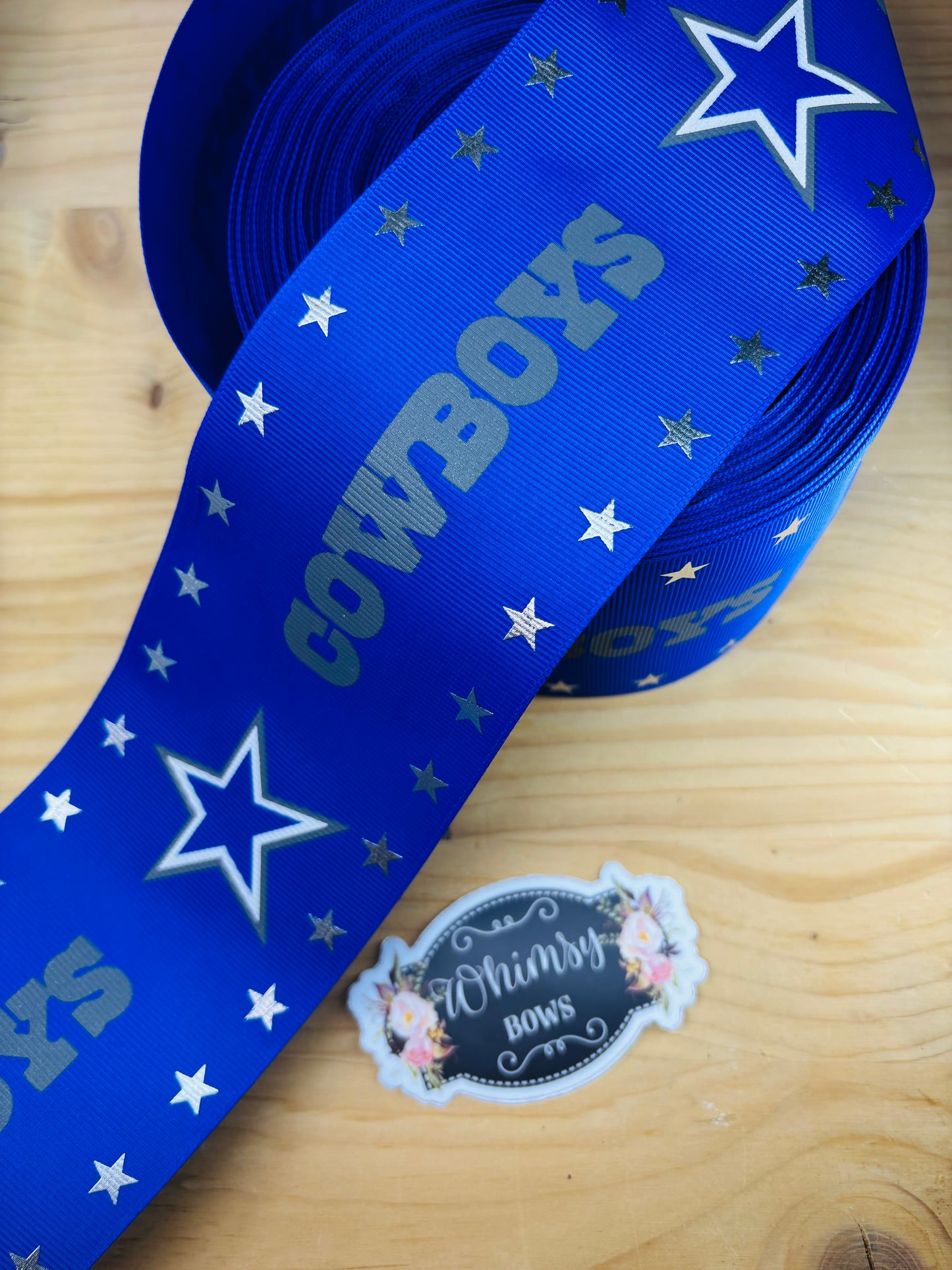 3inch DALLAS  FOIL   PRINTED GROSGRAIN RIBBON
