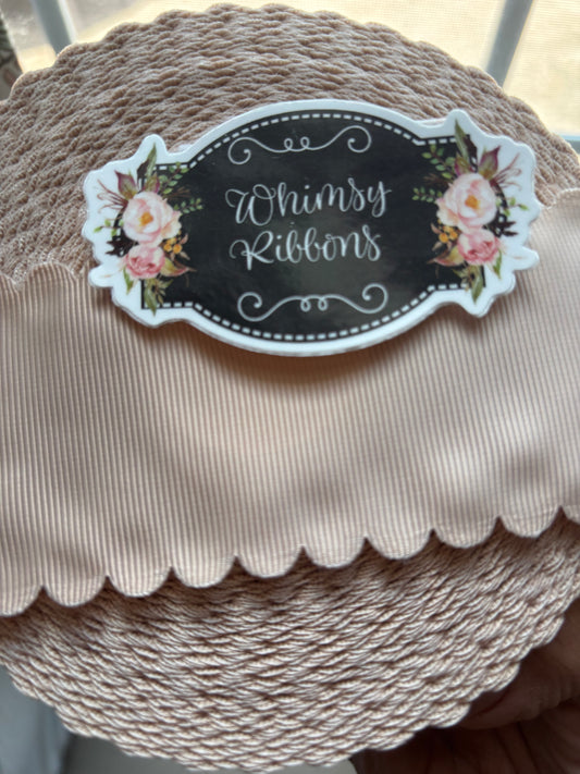 2.25 TAN WAVY SOLID GROSGRAIN