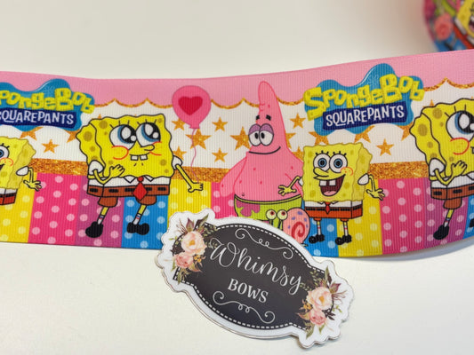 SpongeBob    3 inch GROSGRAIN RIBBON