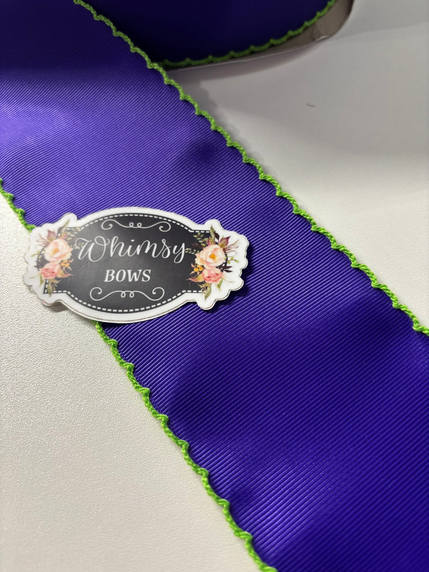 2 inch REGAL Purple moonstitch with Green stitching
