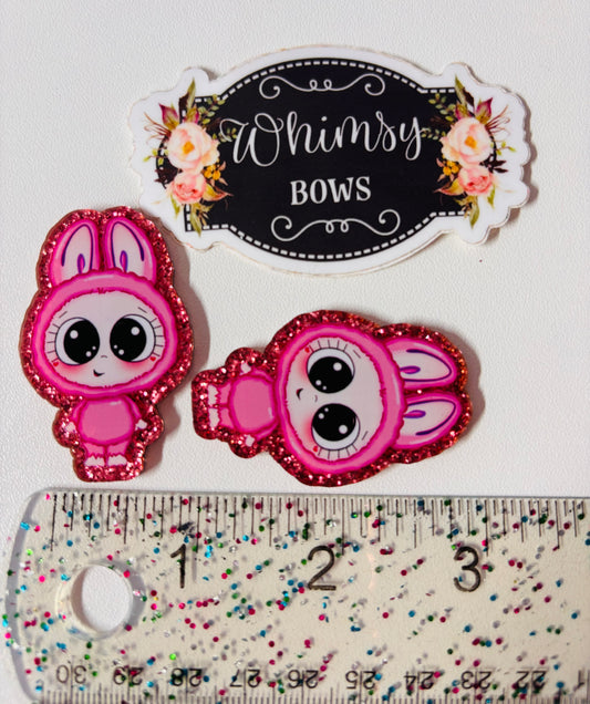 PINK LABUBU SMALL GLITTER Resin