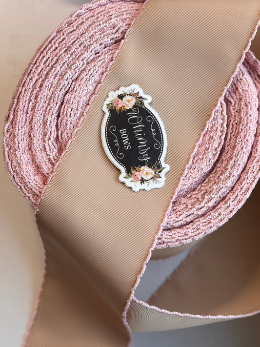 2 INCH TAN WITH LIGHT PINK MOONSTITCH STITCHING