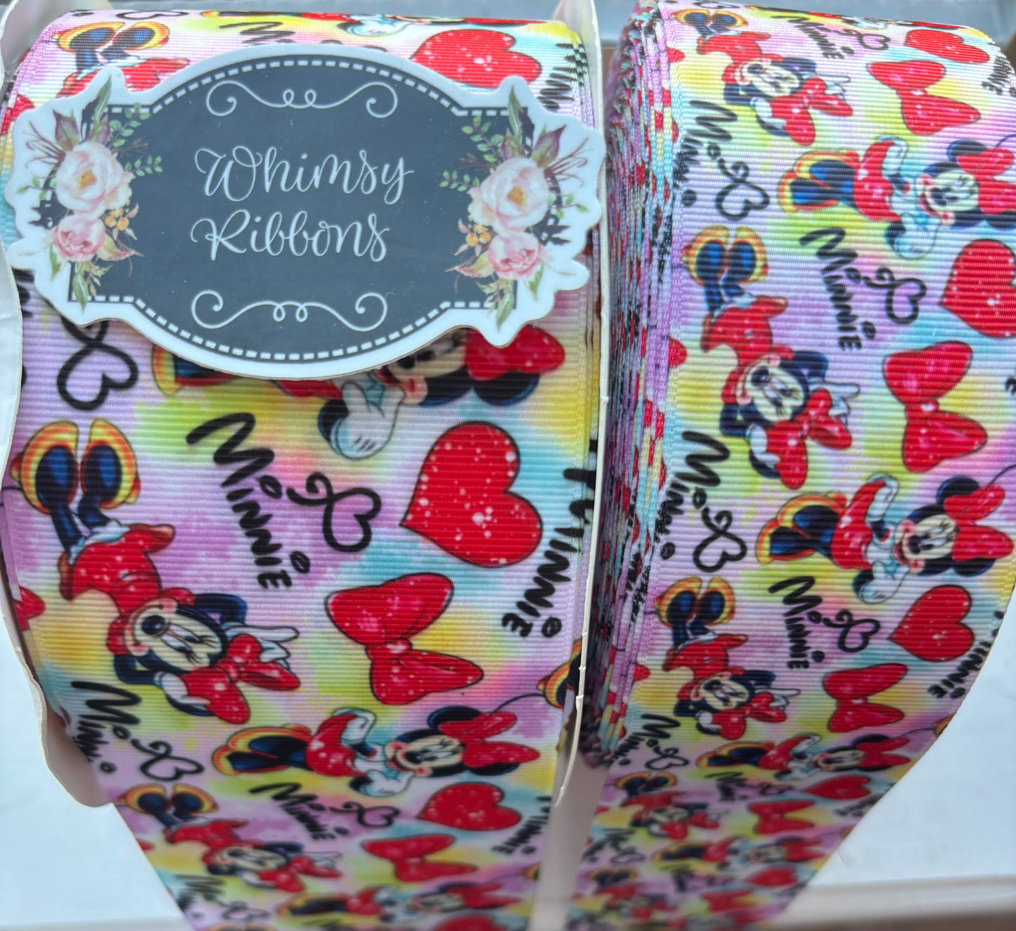 2 INCH -M MOUSE  RIBBON   - 1 yard