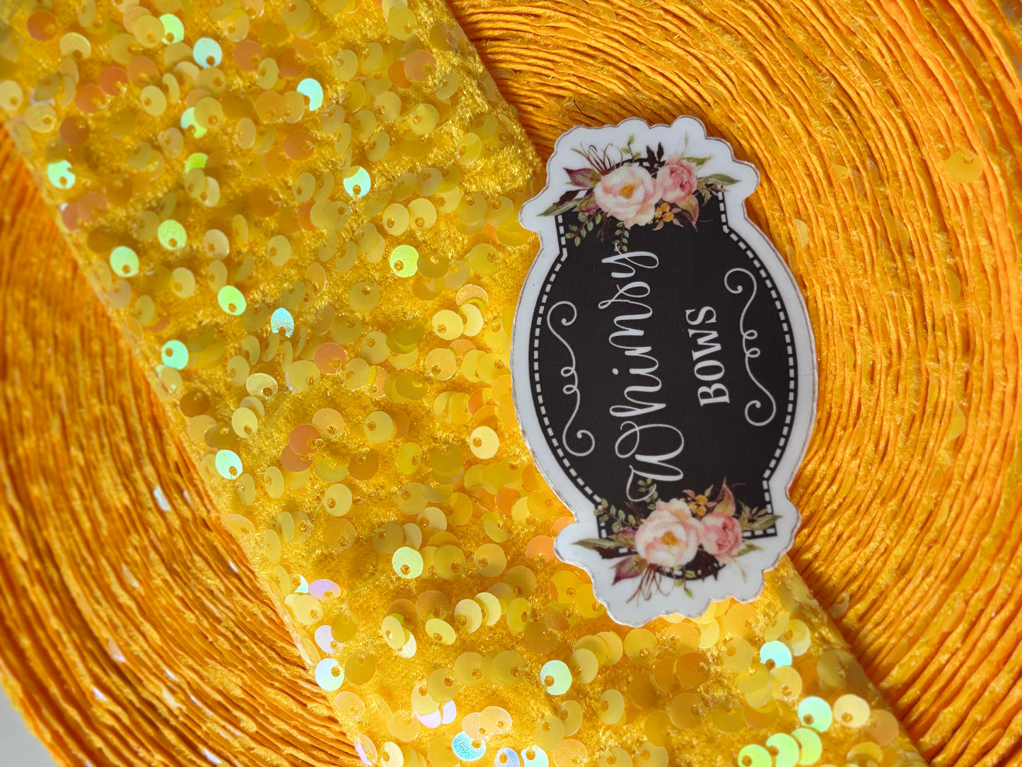 3 INCH SEQUIN PENCIL YELLOW  36 inches