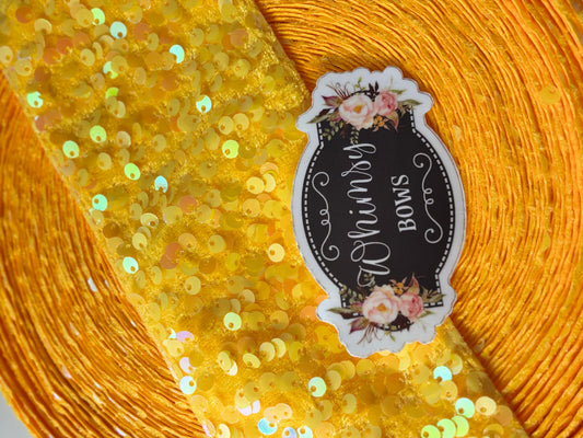 3 INCH SEQUIN PENCIL YELLOW  36 inches