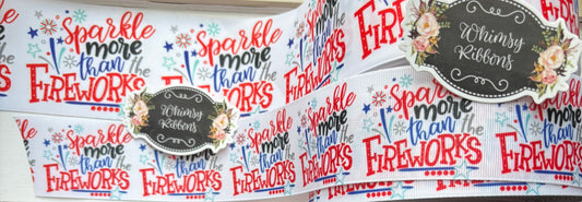 2 INCH - Fourth of July - SPARKLE MORE THAN FIREWORK  - 1 yard