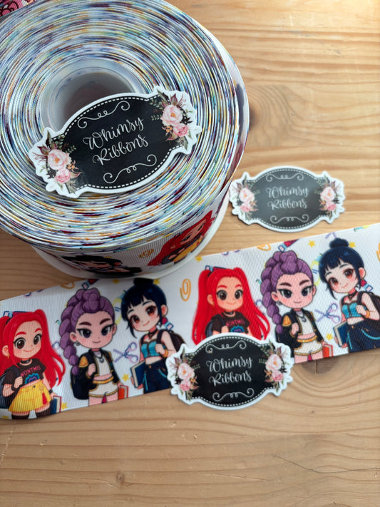2 INCH -KPOP DEMON HUNTERS SCHOOL  PRINT   - 1 yard