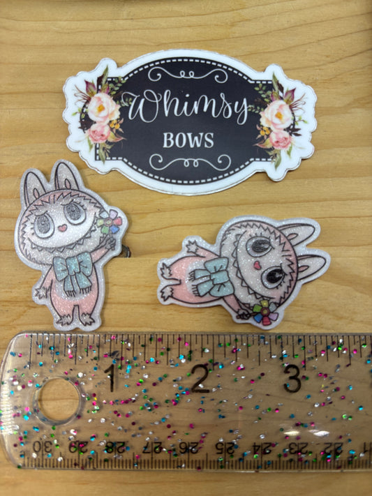 PINK LABUBU GLITTER RESIN SMALL