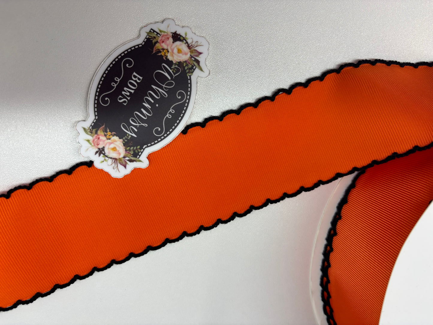 2 INCH MOONSTITCH ORANGE W BLACK